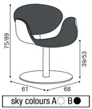 Кресло Amber база с гидравлическим подъемником на диске