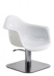 Кресло Cindy (Белое) с квадратной базой с гидравлическим подъемником
