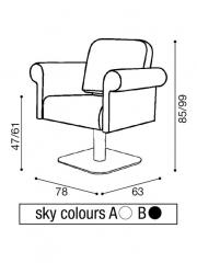 Кресло Kate база на квадрате с закругленными углами без подъемника